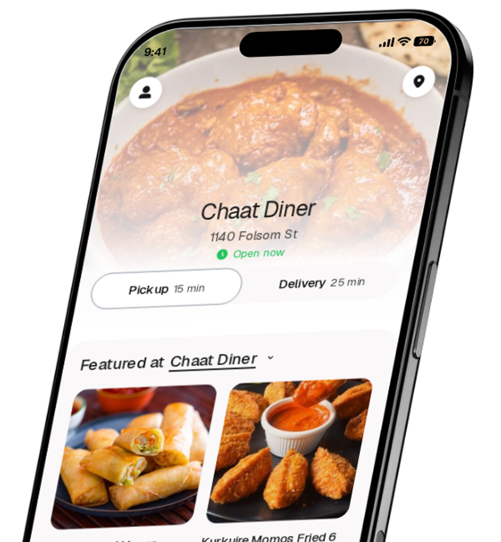 Chaat Diner app preview