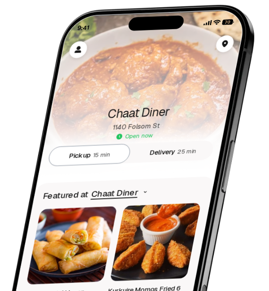 Chaat Diner app preview